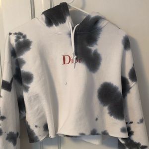 “Dior” Crop Tie Dye Hoodie
